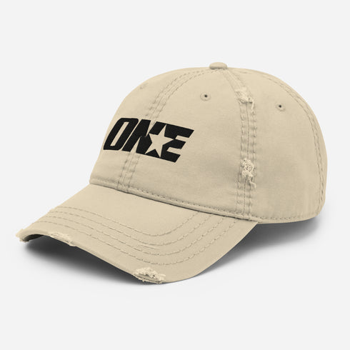 Baseball 1STAR Distressed Dad Hat